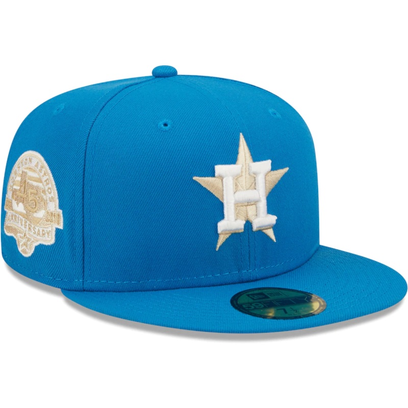 New Era Houston Astros Blue Stone 45th Anniversary Undervisor 59FIFTY Fitted Hat
