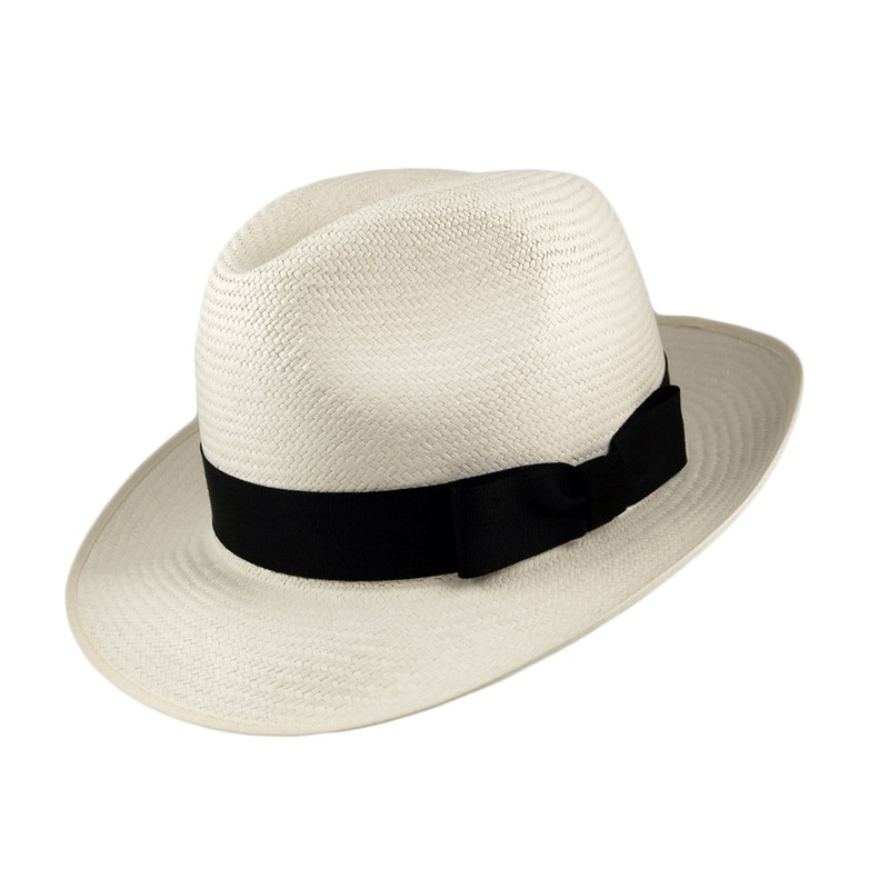 Olney Hats Excellent Panama Fedora with Black Band – Bleach 55