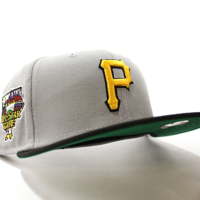 Pittsburgh Pirates 2006 All Star Game New Era 59Fifty Fitted Hat (GITD Gray Black Kelly Green Under Brim) 7