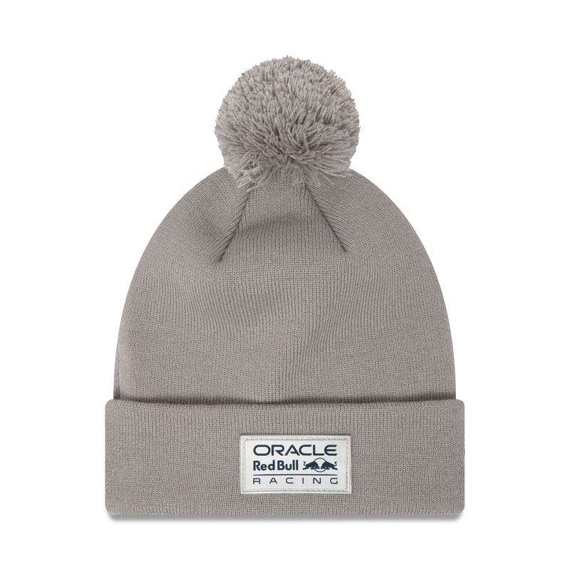Red Bull Team Grey Bobble Knit Beanie Hat OSFM