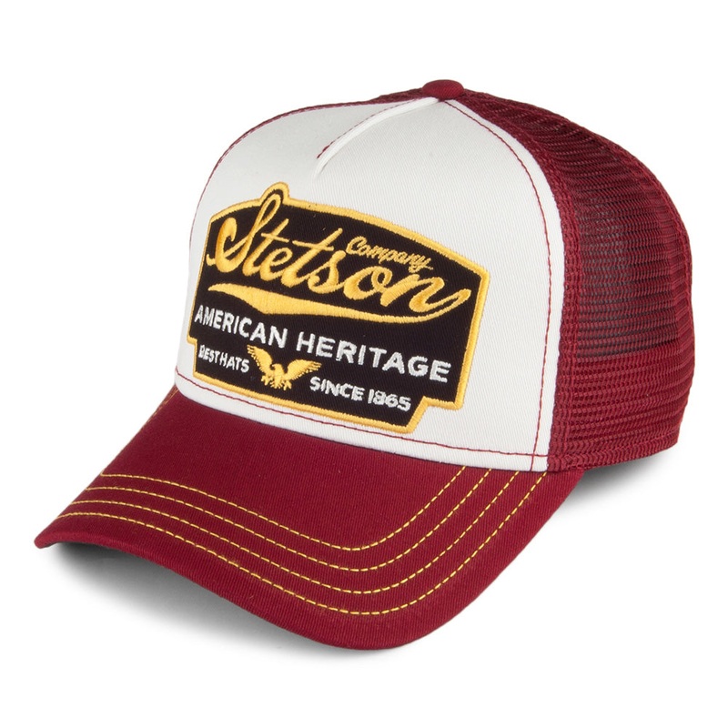Stetson Hats American Heritage Trucker Cap – Burgundy Adjustable