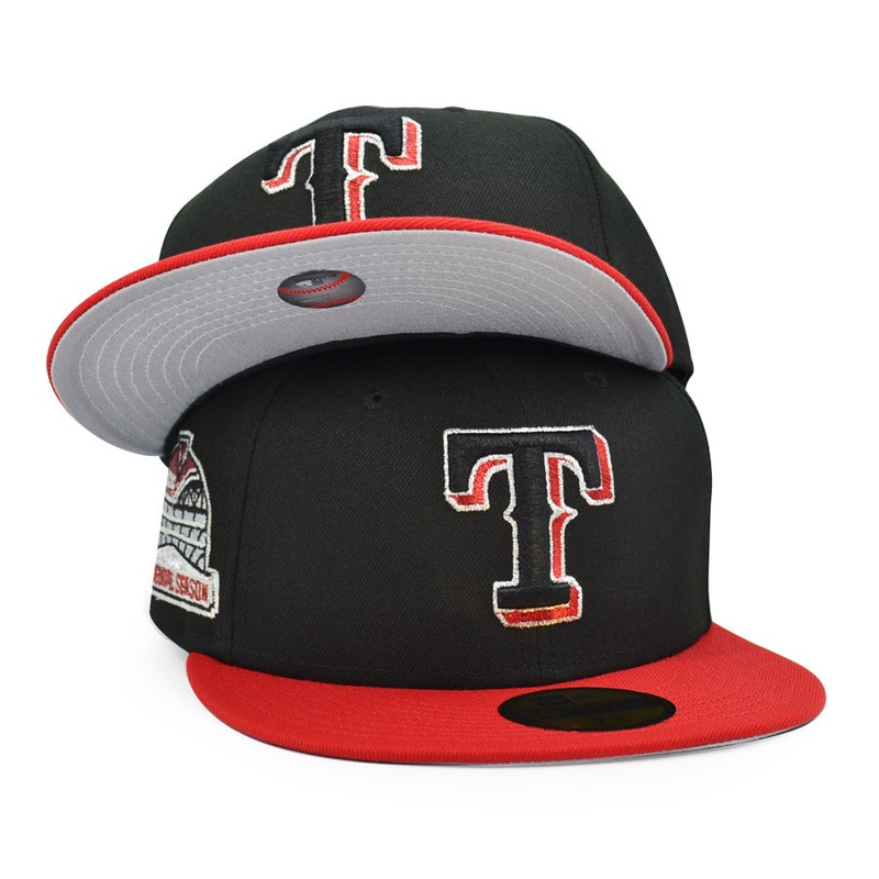 Texas Rangers 2020 INAUGURAL SEASON Exclusive New Era 59Fifty Fitted Hat – Black/Red 6 7/8