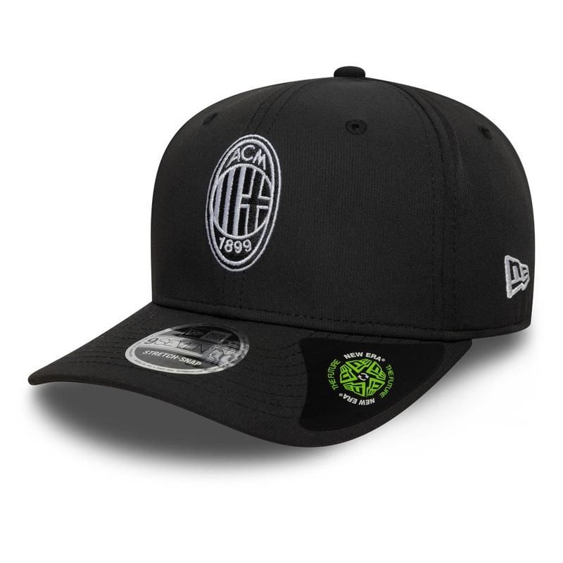 AC Milan 9SEVENTY Recycled Stretch Snap Black Cap One Size