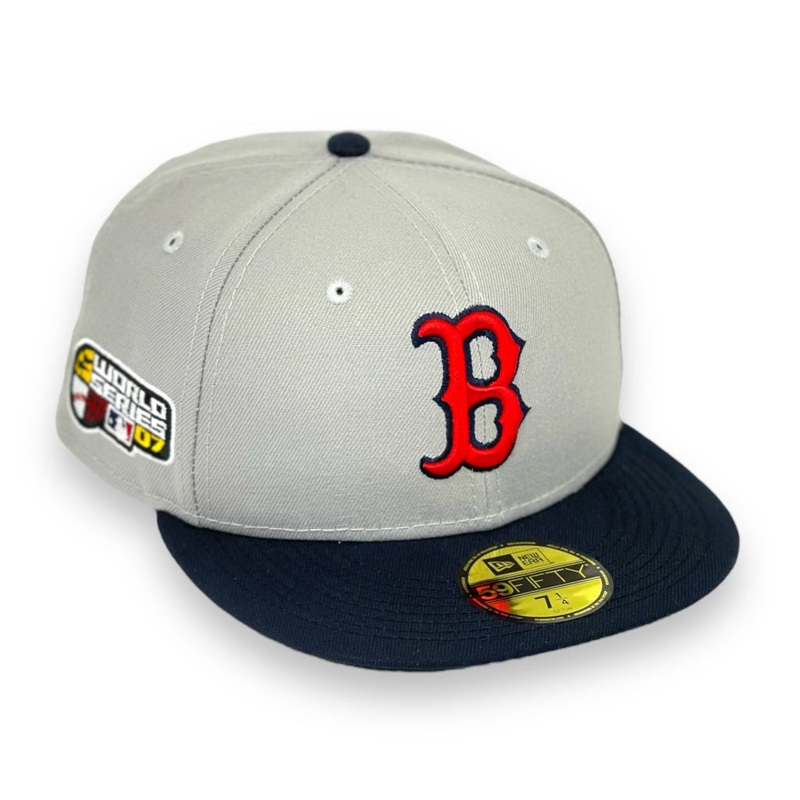 BOSTON REDSOX (GREY) “2007 WS X 1999 ASG” NEW ERA 59FIFTY FITTED (GREEN UNDER VISOR) 67/8