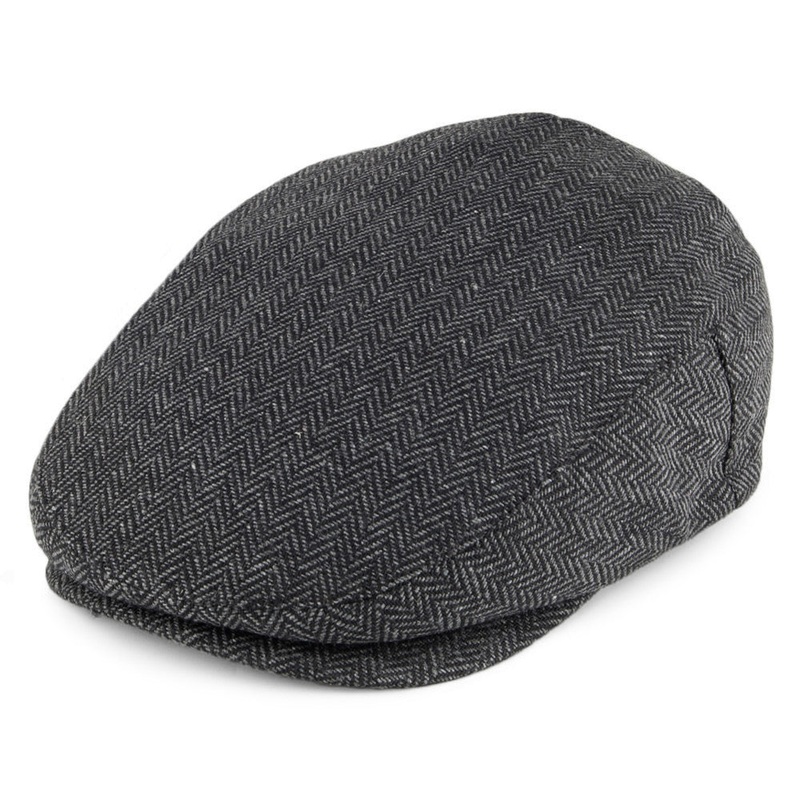 Brixton Hats Hooligan Herringbone Flat Cap – Grey Small-56cm