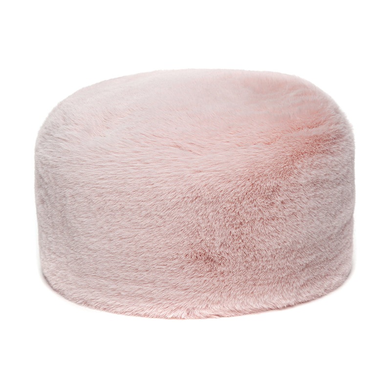 Helen Moore Womens Faux Fur Winter Pillbox Hat – Light Pink Small/Medium