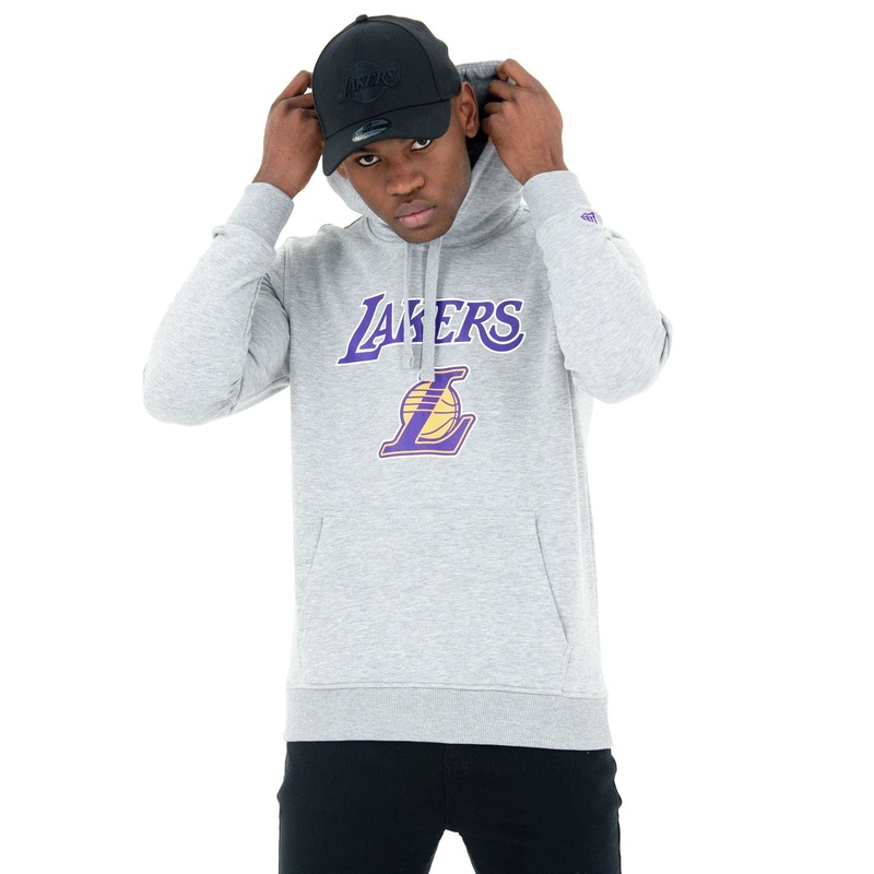 LA Lakers NBA Regular Grey Pullover Hoodie XS