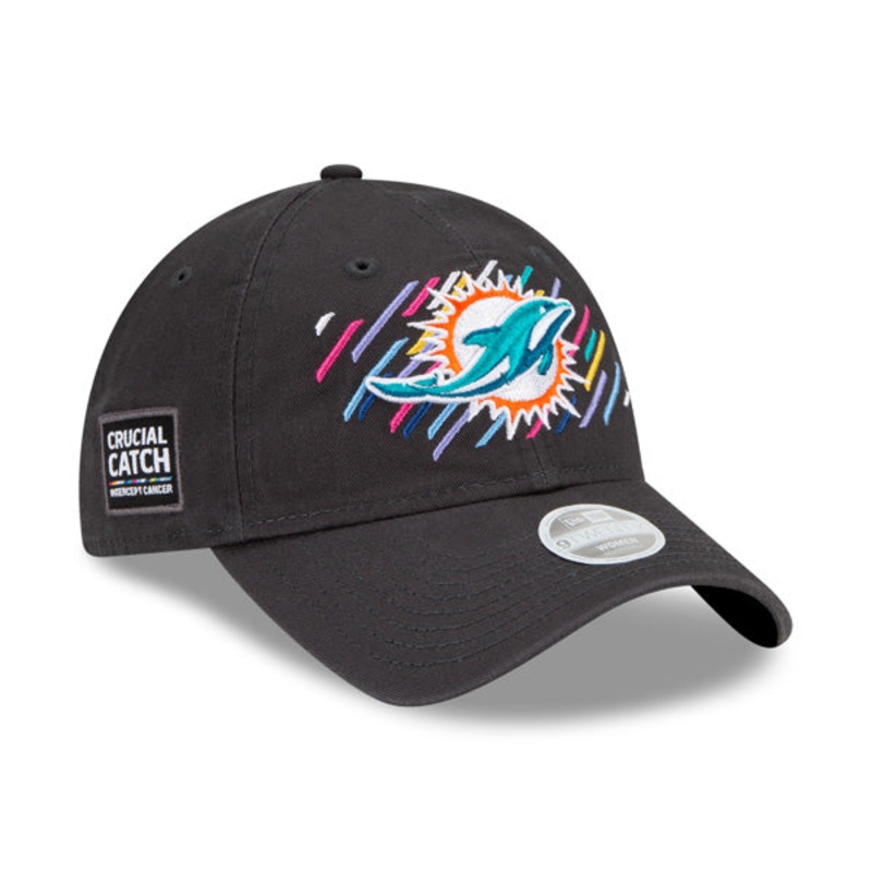 Miami Dolphins New Era Women’s 2021 NFL Crucial Catch 9TWENTY Adjustable Hat – Charcoal