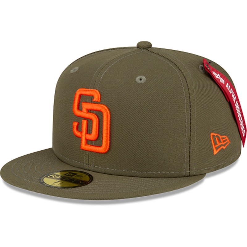 New Era Alpha Industries X San Diego Padres Green 59FIFTY Fitted Hat