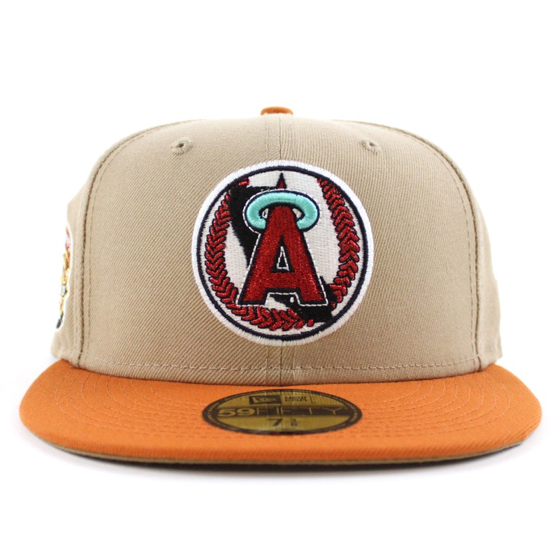 New Era California Angels Khaki/Orange 35th Anniversary 59FIFTY Fitted Hat