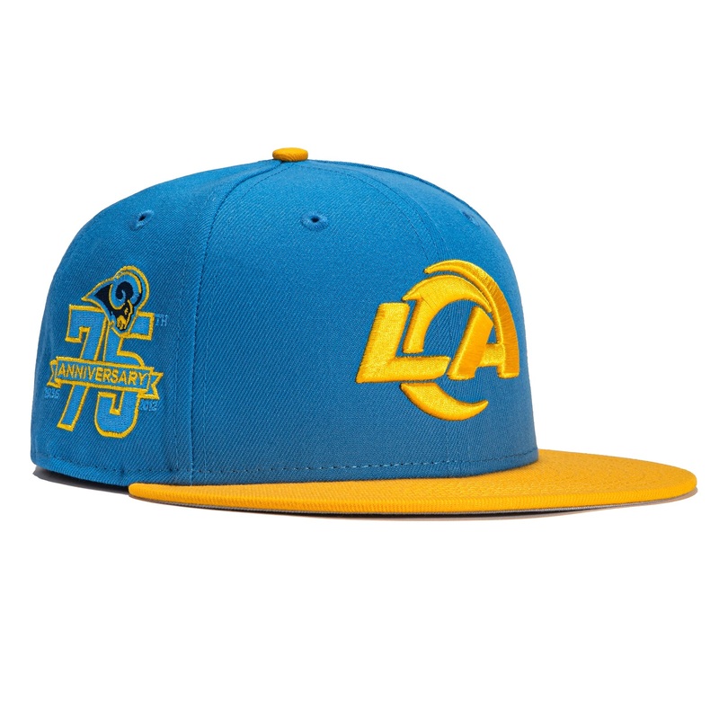 New Era Los Angeles Rams Light Blue/Gold 75th Anniversary 59FIFTY Fitted Hat