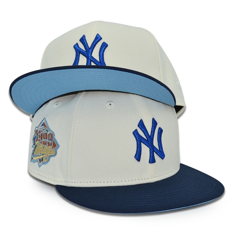 New York Yankees “NYon LIGHTS” Exclusive New Era 59Fifty Fitted Hat – Chrome/Ocean Blue 6 7/8