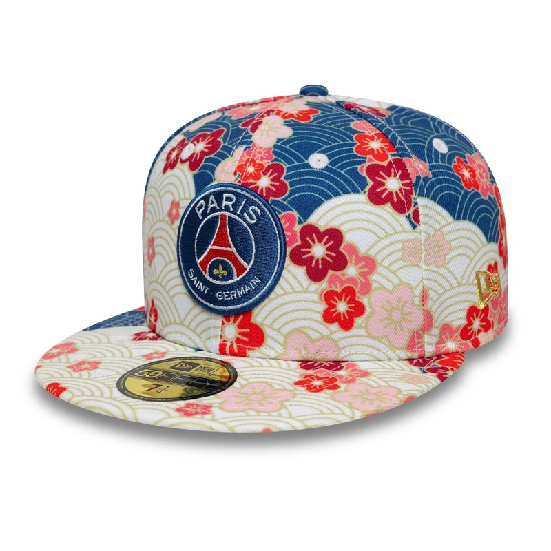 Paris Saint-Germain Cherry Blossom Dark Blue 59FIFTY Fitted Cap 6 7/8