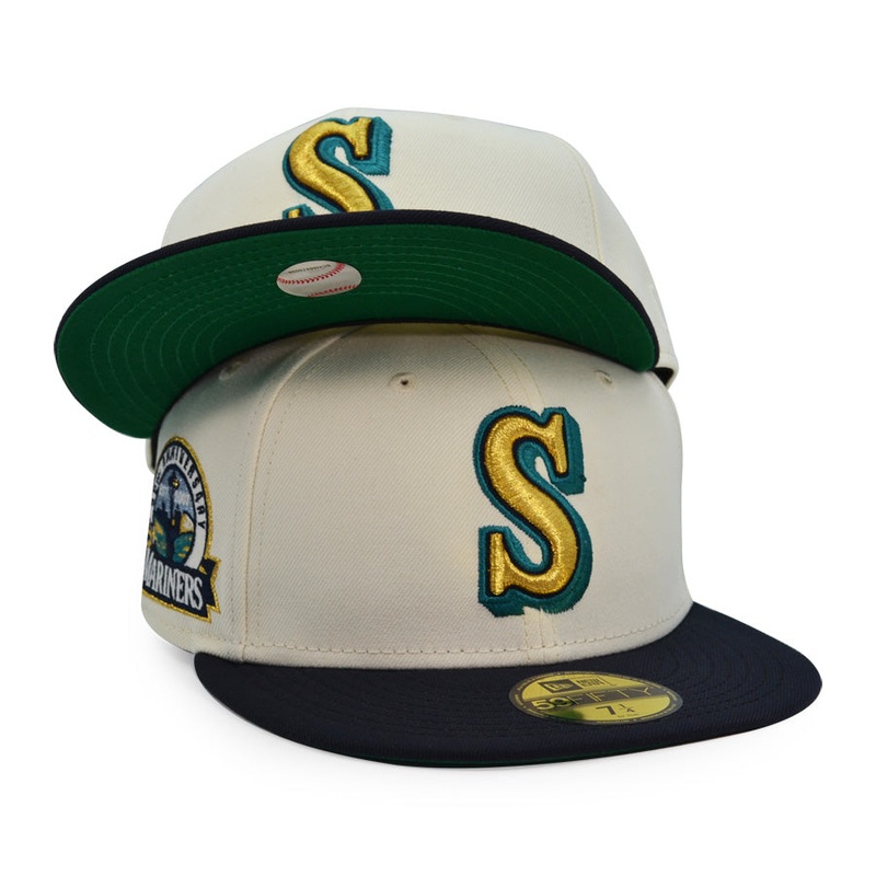 Seattle Mariners 30th Anniversary Exclusive New Era 59Fifty Fitted Hat – Chrome/Navy 7