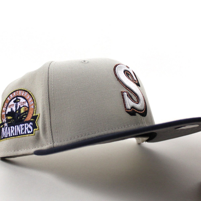 Seattle Mariners 30th Anniversary New Era 59Fifty Fitted Hat (Stone Navy Gray Under Brim) 7