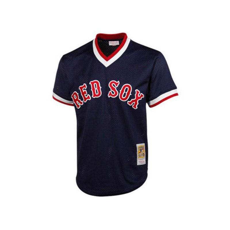 BOSTON RED SOX Authentic Mitchell & Ness Ted Williams #9 Cooperstown Collection Throwback Mesh Batting Practice Jersey l