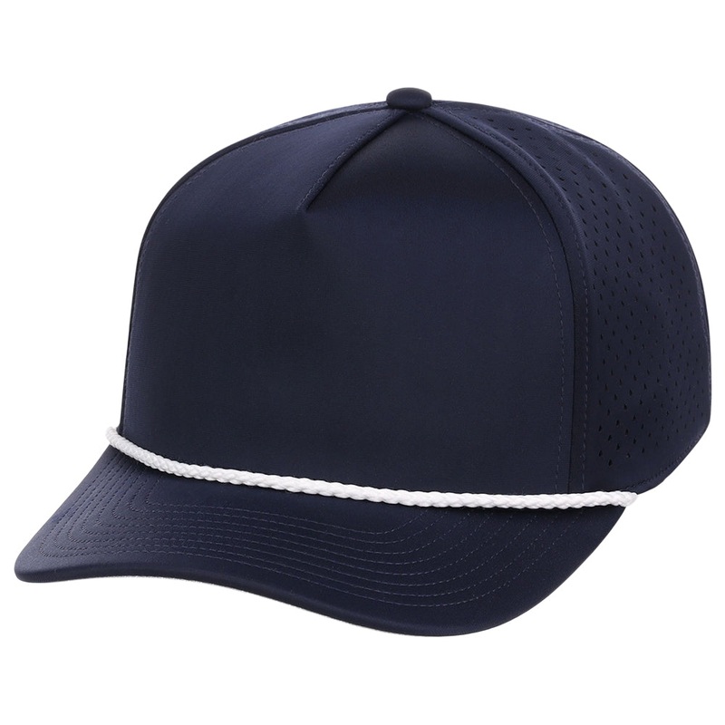 Crowns By Lids Rope 5-Panel Tech Cap – Navy Adjustable