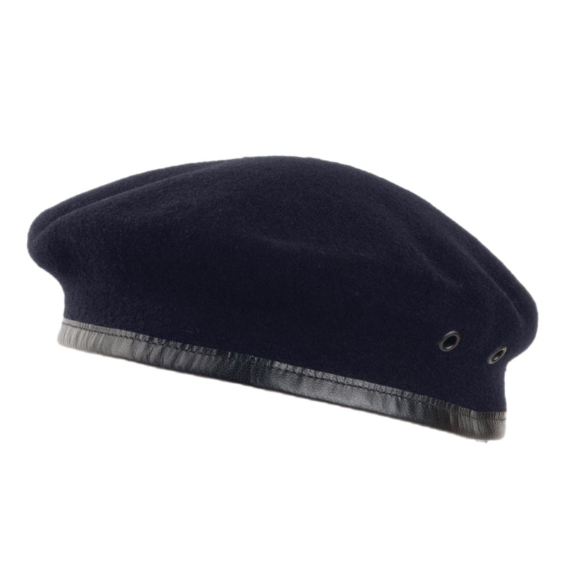 Hritage par Laulhre Hats Merino Wool French Military Beret – Navy Blue 55