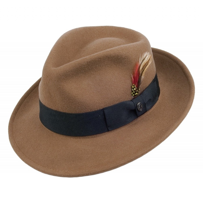 Jaxon & James Crushable C-Crown Fedora Pecan Wholesale Pack Prepack