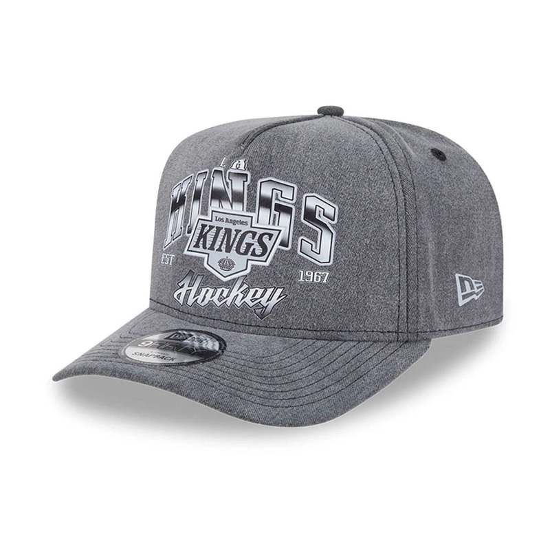 LA Kings NHL Washed Black 9FIFTY A-Frame Adjustable Cap OSFM