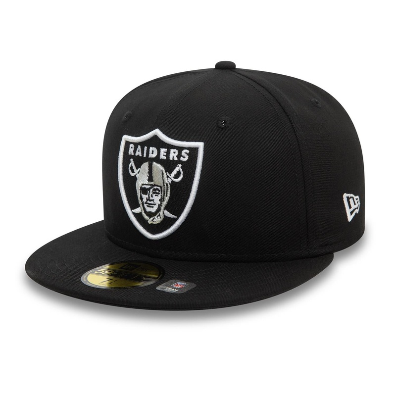 Las Vegas Raiders 59FIFTY NFL Official Team Colours Black Cap 6-7/8