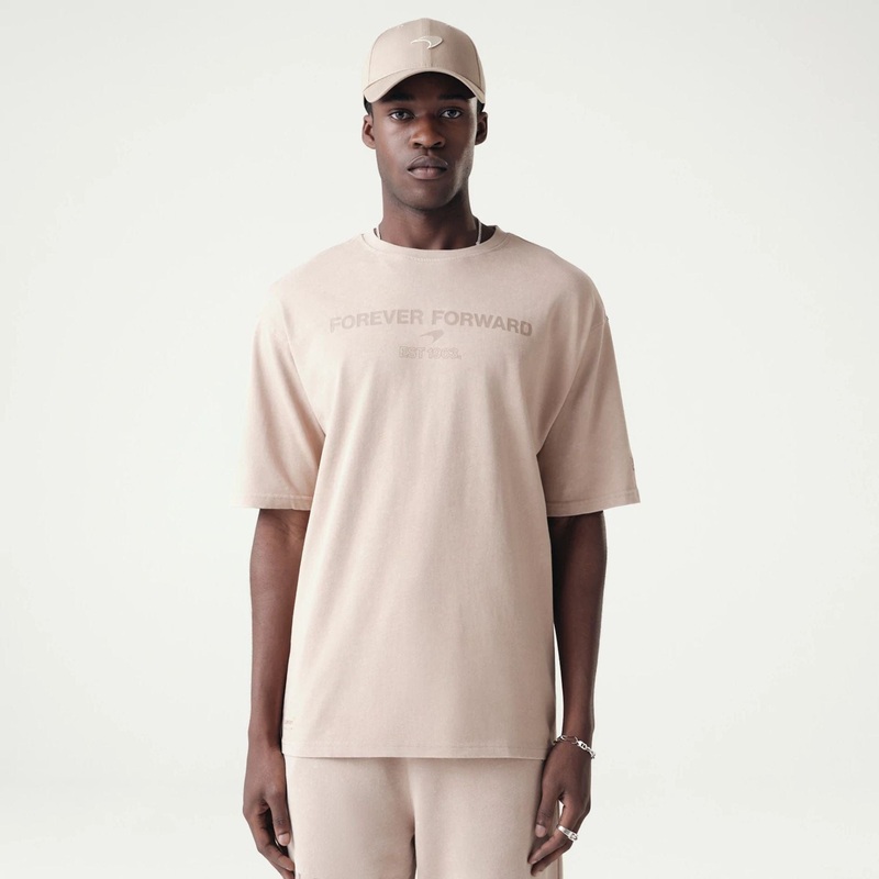 McLaren Racing Washed Pack Beige Oversized T-Shirt XS
