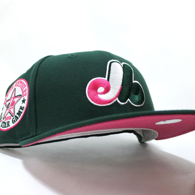 Montreal Expos 1982 All Star Game New Era Fitted 59Fifty Hat (Dark Green Beet Under Brim) 7