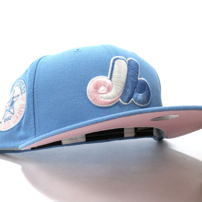 Montreal Expos All Star Game 1982 New Era Fitted 59Fifty Hat (Blue Pink Under Brim) 7