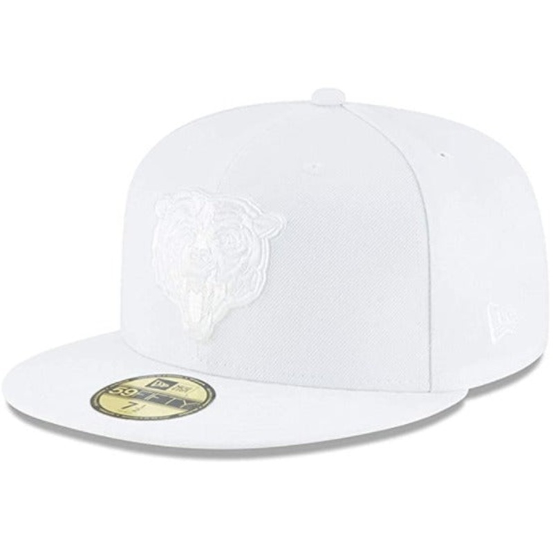 New Era Chicago Bears White on White 59FIFTY Fitted Hat