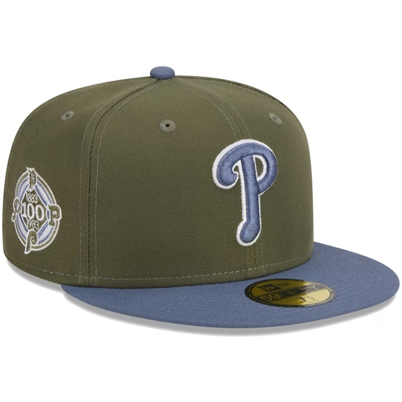 New Era Philadelphia Phillies Olive/Blue 2023 59FIFTY Fitted Hat