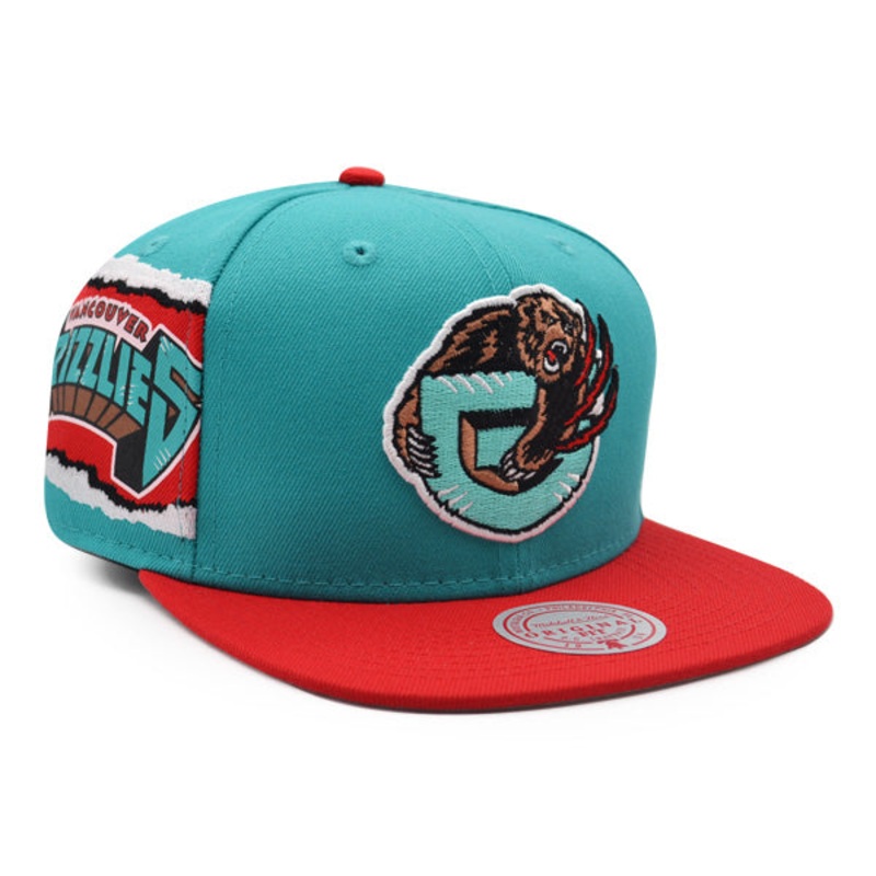 Vancouver Grizzlies Mitchell & Ness JUMBOTRON Snapback Hat – Teal/Red