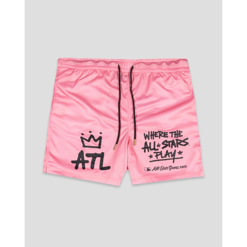 Where the All Stars Play Diamond Air Mesh Shorts (Pink) – All-Star Game 2025 Small