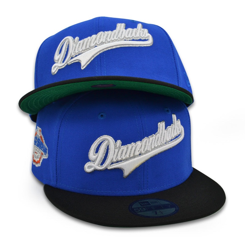Arizona Diamondbacks 2001 WORLD SERIES Exclusive New Era 59Fifty Fitted Hat – Blue Bead/Black 6 7/8