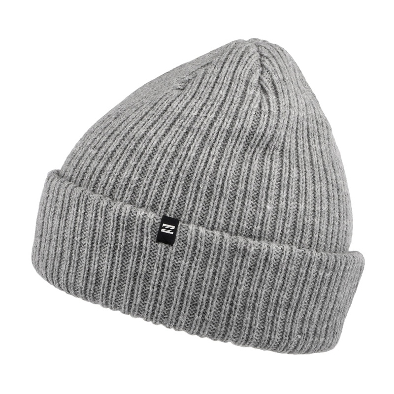Billabong Hats Arcade Cuffed Beanie Hat – Heather Grey 1-Size