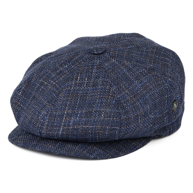 City Sport Linen-Cotton Newsboy Cap – Navy Blue 55