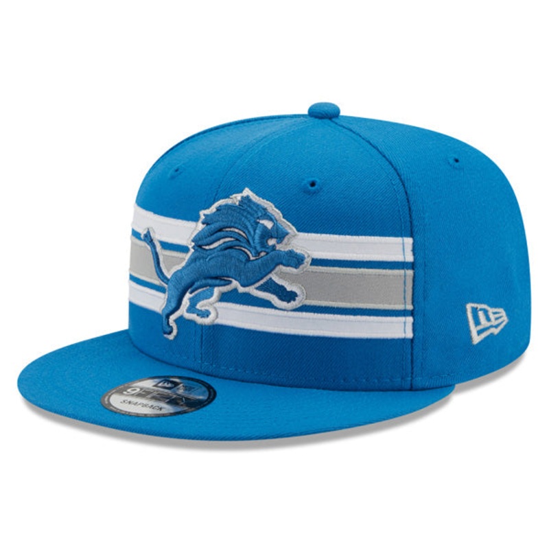 Detroit Lions New Era NFL THROWBACK STRIKE 9Fifty Snapback Hat – Light Blue
