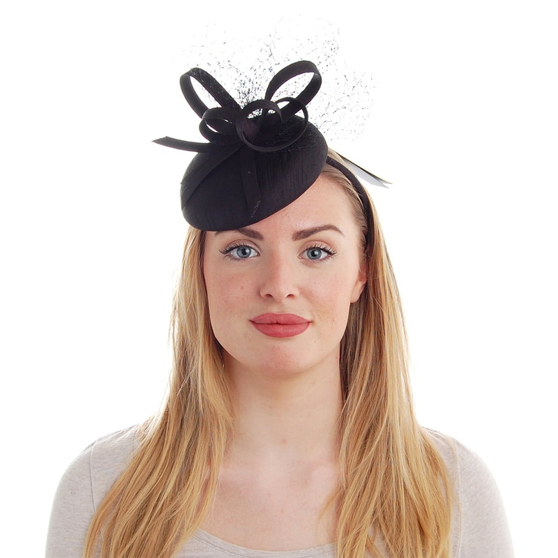 Failsworth Hats Loralei Pillbox Fascinator – Black 1-Size