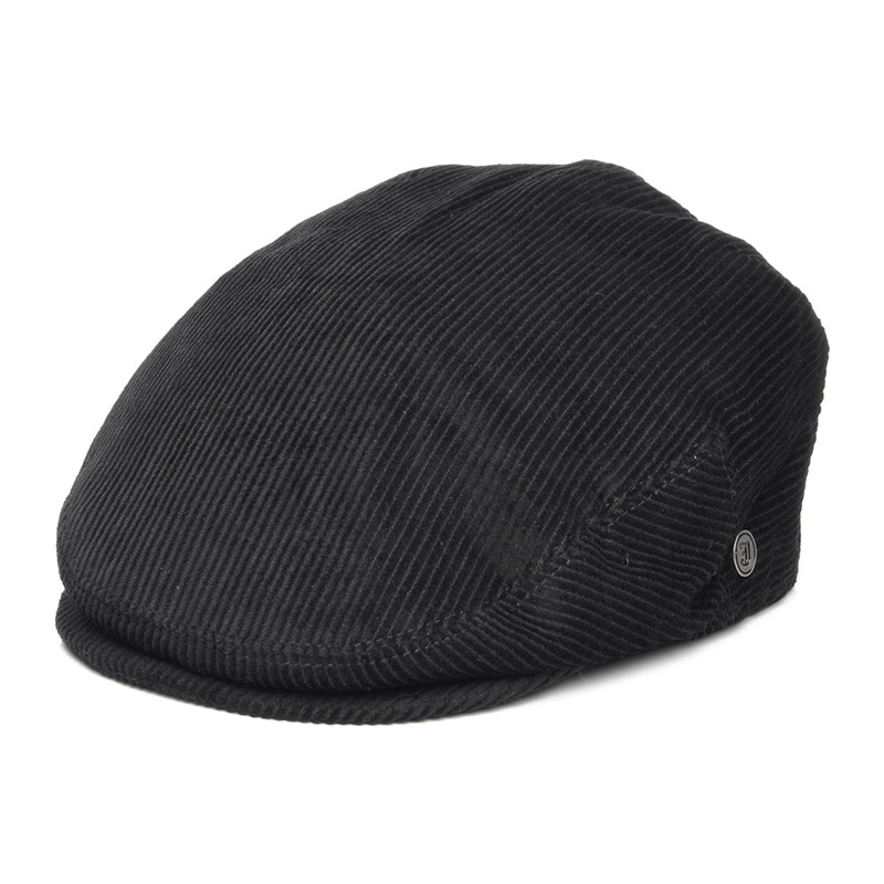 Jaxon & James Corduroy Flat Cap – Black S