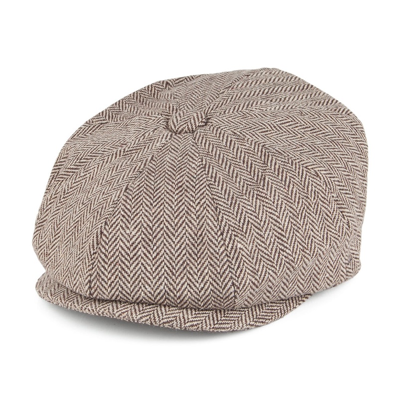 Jaxon & James Kids Herringbone Newsboy Cap – Brown Kids Small/Medium