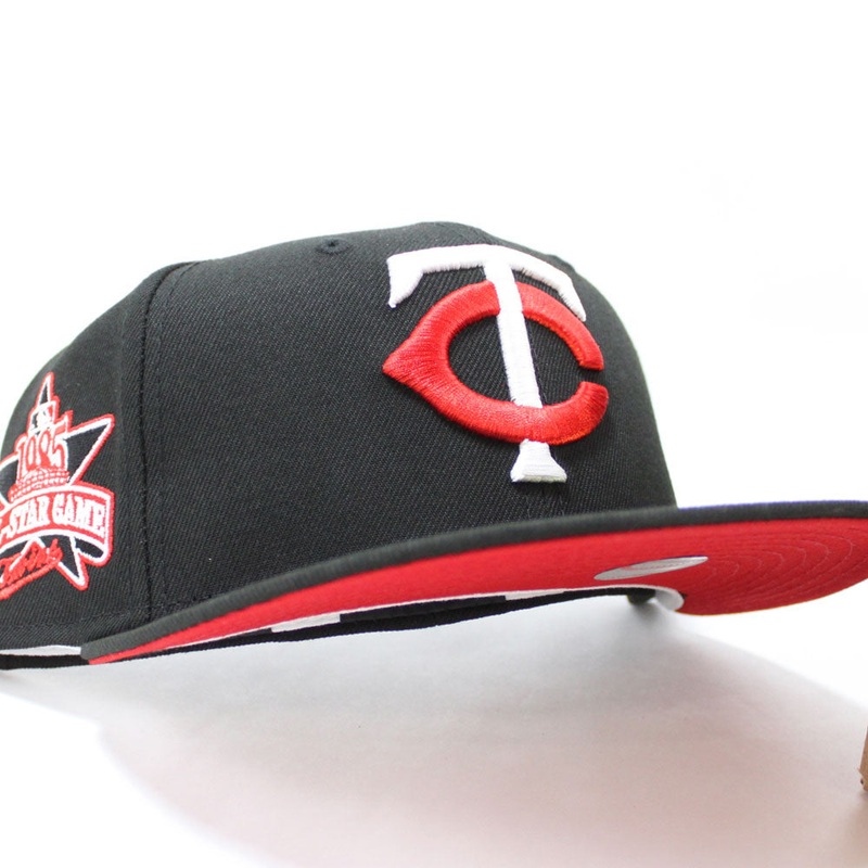 Minnesota Twins 1985 All-Star Game New Era 59Fifty Fitted Hat (Black Red Under Brim) 7
