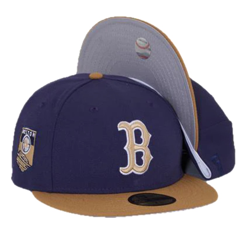 New Era Boston Red Sox Navy/Brown 59FIFTY Fitted Hat