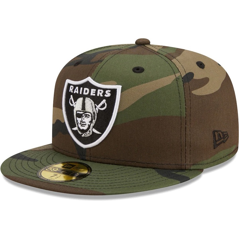 New Era Las Vegas Raiders Camo Woodland 2021 59FIFTY Fitted Hat