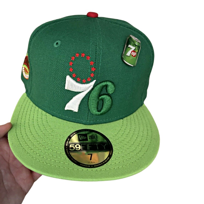 New Era Philadelphia 76ers Green “7UP” Inspired 59FIFTY Fitted Hat