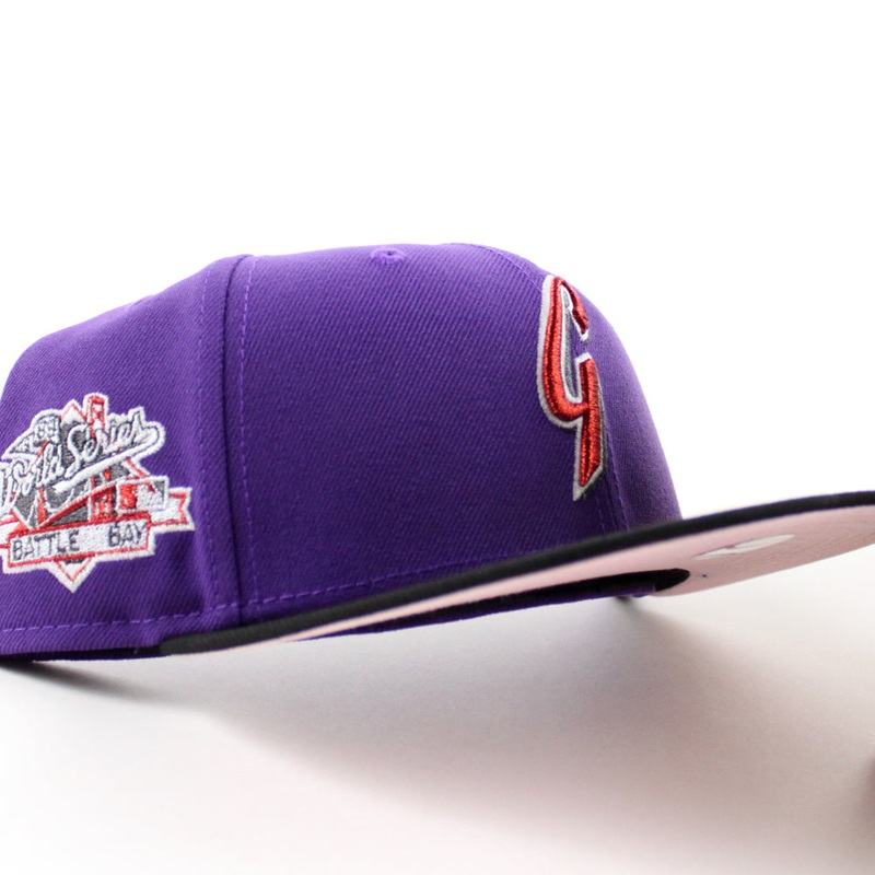 San Francisco Giants 1989 Battle of the bay New Era 59Fifty Fitted Hat (Purple Black Pink Under Brim) 6 7/8