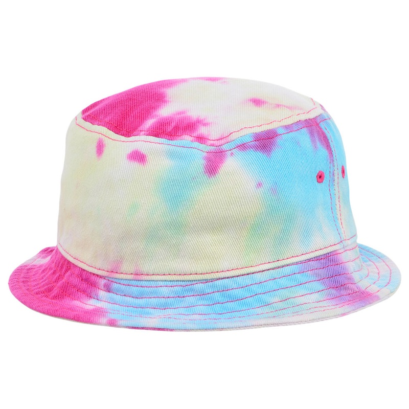 Tiedye Bucket Hat Blank – Raspberry Adjustable