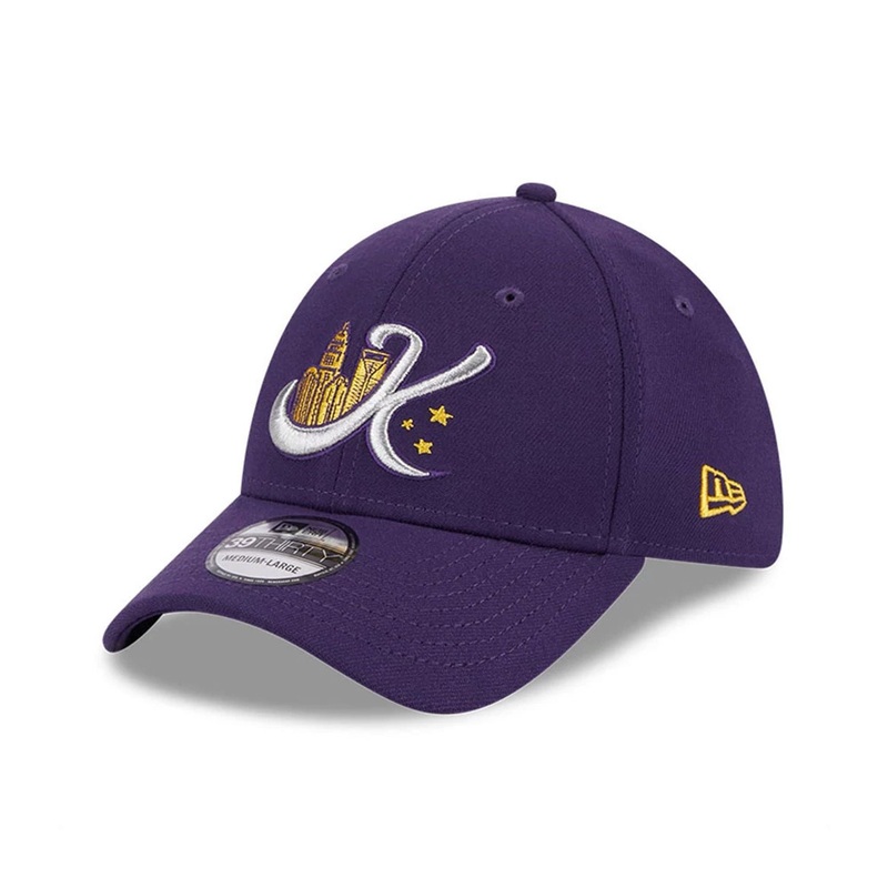 Charlotte Knights MiLB Theme Night Purple 39THIRTY Stretch Fit Cap S-M
