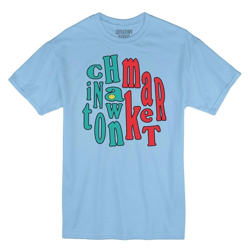 Chinatown Market SMILEY UV ACTIVATED GROOVY T-SHIRT (Blue)-l