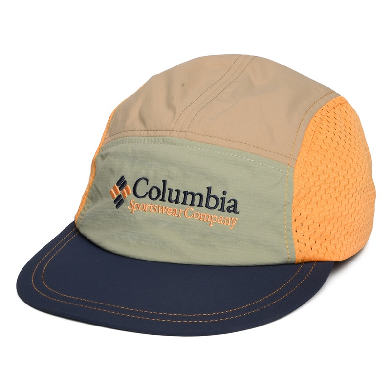 Columbia Hats Wingmark Lightweight 5 Panel Cap – Light Olive-Navy-Tan Adjustable