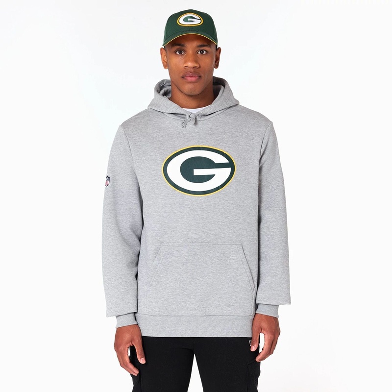 Green Bay Packers NFL Grey Pullover Hoodie XS