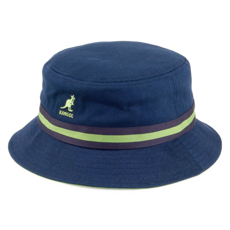 Kangol Stripe Lahinch Bucket Hat – Navy Blue S